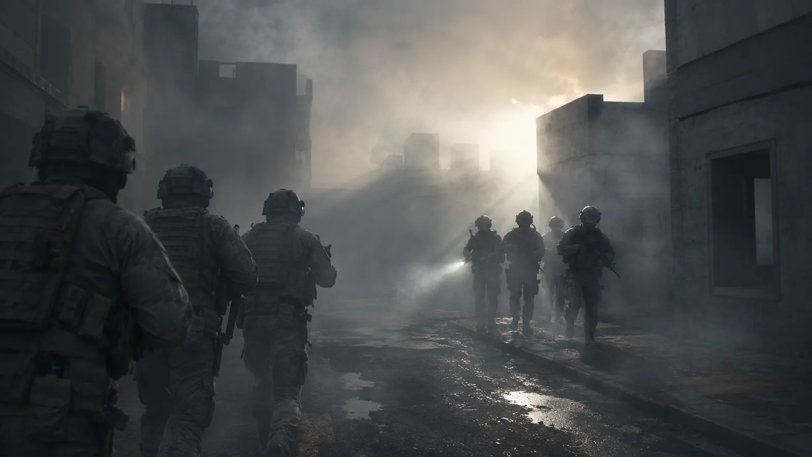 Low-visibility field conditions in which visual identification of friendly forces becomes unreliable.